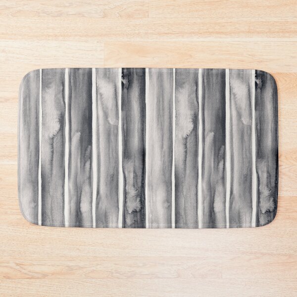 Item preview, Ivory and Charcoal Grey Monochrome Hand Painted Watercolor Stripes designed and sold by micklyn.