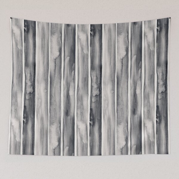 Item preview, Ivory and Charcoal Grey Monochrome Hand Painted Watercolor Stripes designed and sold by micklyn.