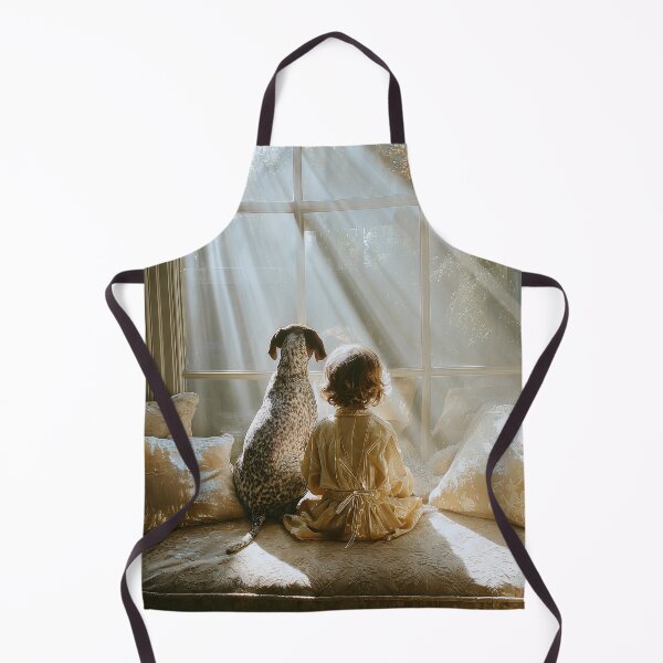 Item preview, Child and German Shorthaired Pointer Gazing at Window designed and sold by lautir.