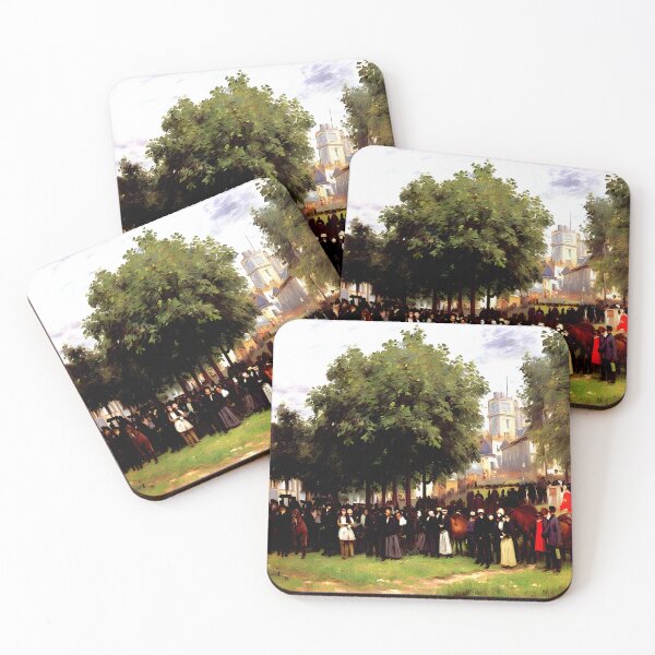Item preview, Festive Day Along the Seine: Flags, Light, and Leisure in Argenteuil designed and sold by artdesignsnow.