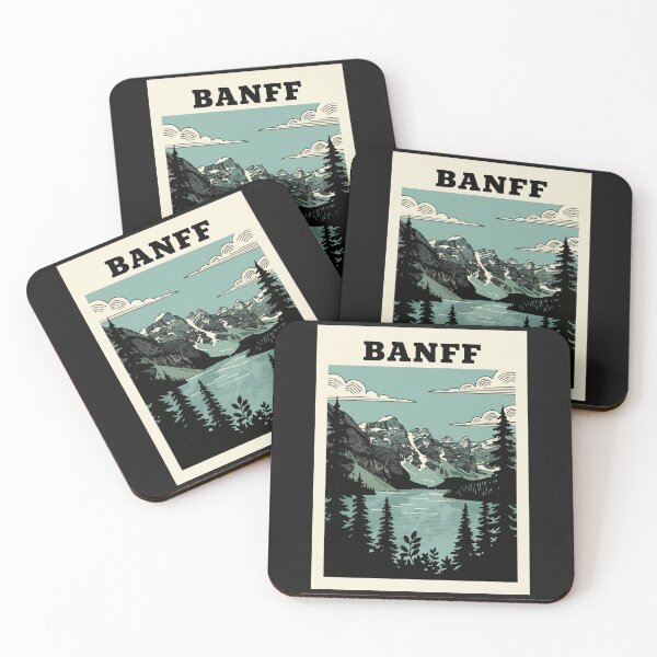Item preview, Vintage Banff National Park Travel Poster Canadian Rockies Retro Art designed and sold by Cipher & Soul.