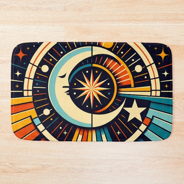 Item preview, Geometric Celestial Moon and Starburst designed and sold by InkSmithery.
