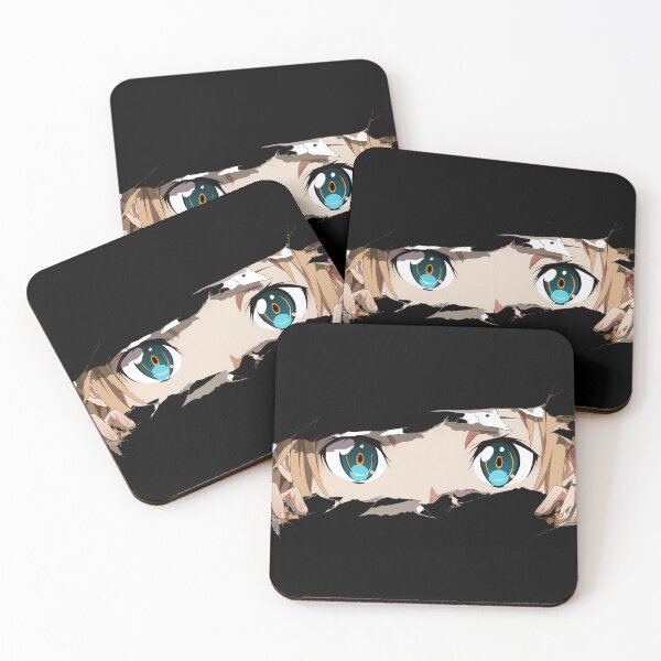 Item preview, Silica Sword Art Online Peeking Teal Eyes Torn Paper Closeup designed and sold by PMartistStudio.