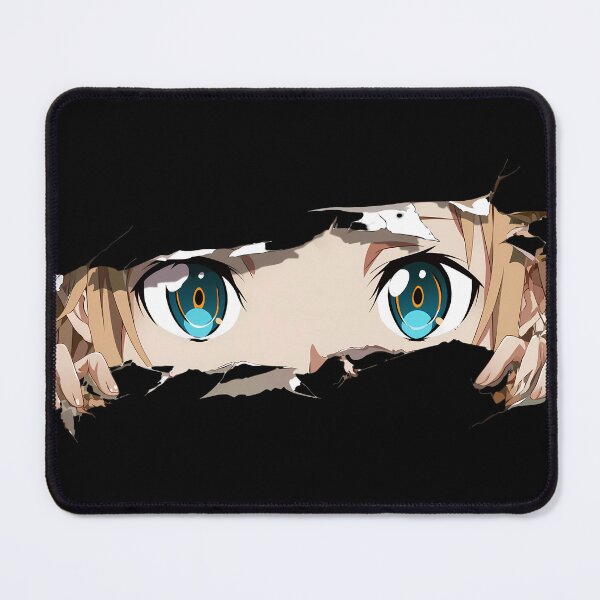 Item preview, Silica Sword Art Online Peeking Teal Eyes Torn Paper Closeup designed and sold by PMartistStudio.