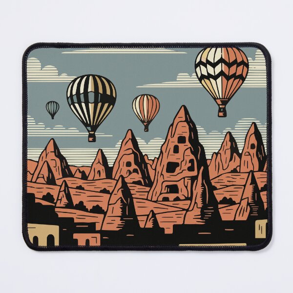 Item preview, Vintage Cappadocia Travel Poster Turkey Hot Air Balloon Retro Art designed and sold by Cipher & Soul.