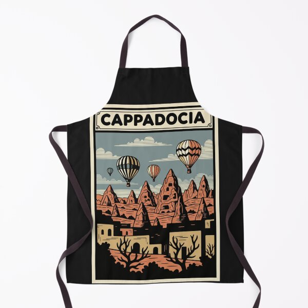 Item preview, Vintage Cappadocia Travel Poster Turkey Hot Air Balloon Retro Art designed and sold by Cipher & Soul.