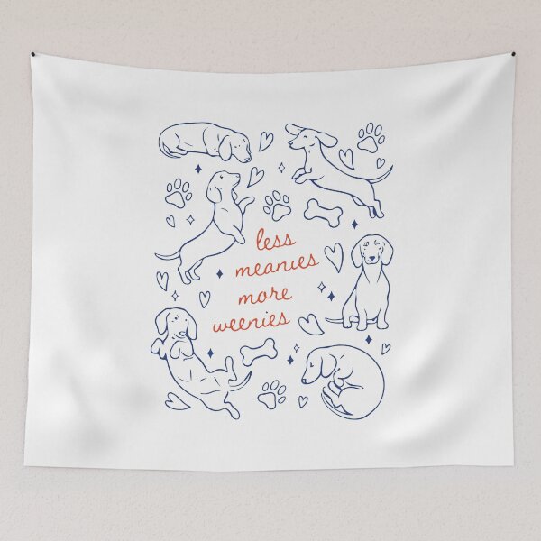 Item preview, Less Meanies More Weenies Funny Dachshund Dog Lover Design designed and sold by kiralynstration.