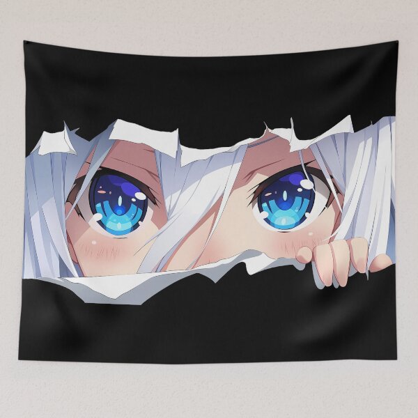 Item preview, Origami Tobiichi Date A Live Cool Blue Eyes Peeker Through Torn Paper designed and sold by PMartistStudio.
