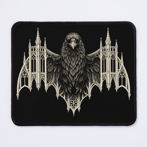 Item preview, Gothic Raven Cathedral – Dark Architecture Aesthetic designed and sold by printedartgoods.