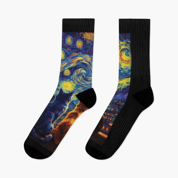 Item preview, Funny Cats Starry Night - Van Gogh Feline Art designed and sold by DreamPup.