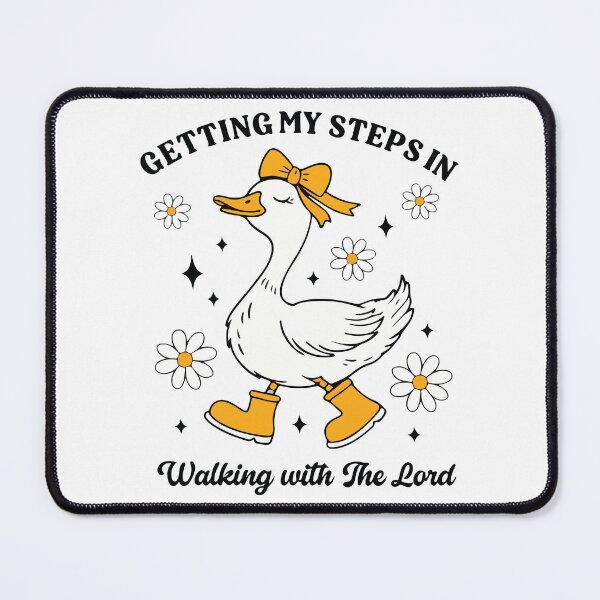 Item preview, Getting My Steps in Walking with The Lord Funny Christian Goose Design designed and sold by kiralynstration.
