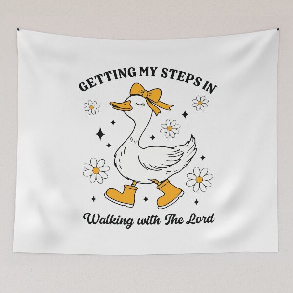 Item preview, Getting My Steps in Walking with The Lord Funny Christian Goose Design designed and sold by kiralynstration.