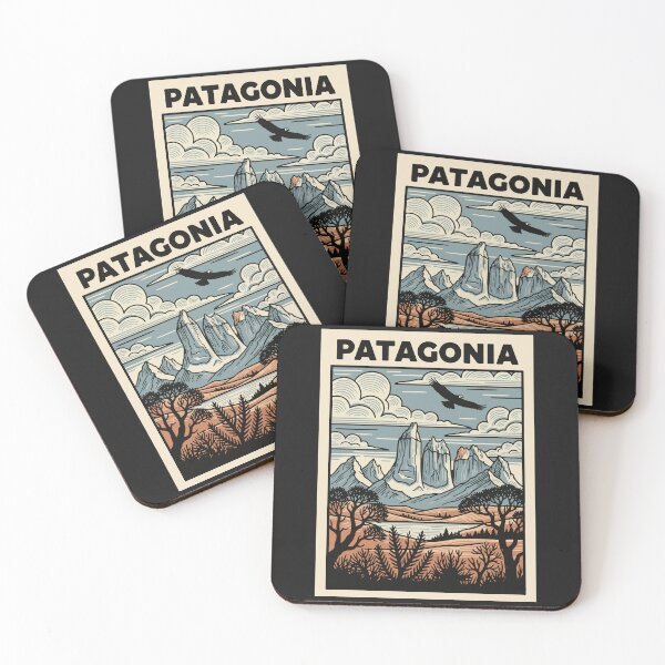Item preview, Vintage Patagonia Travel Poster South America Retro Mountain Art designed and sold by Cipher & Soul.