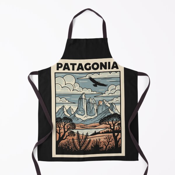 Item preview, Vintage Patagonia Travel Poster South America Retro Mountain Art designed and sold by Cipher & Soul.