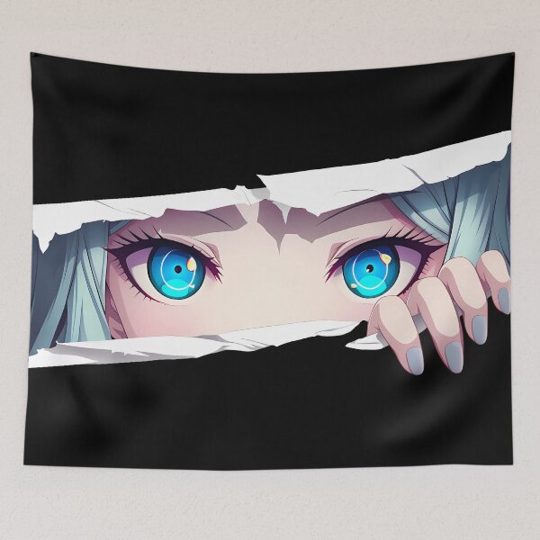Item preview, Monokuma Danganronpa Eyes Peeker Torn Paper Glowing Stare designed and sold by PMartistStudio.