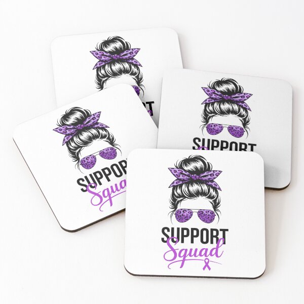 Item preview, Support Pancreatic Cancer Awareness Messy Bun Ribbon Purple designed and sold by Formatage.