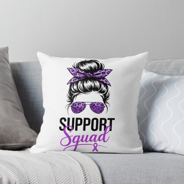 Item preview, Support Pancreatic Cancer Awareness Messy Bun Ribbon Purple designed and sold by Formatage.
