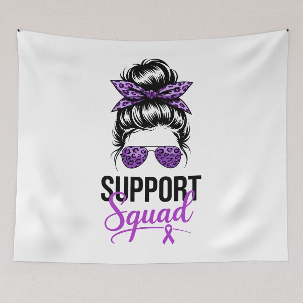 Item preview, Support Pancreatic Cancer Awareness Messy Bun Ribbon Purple designed and sold by Formatage.