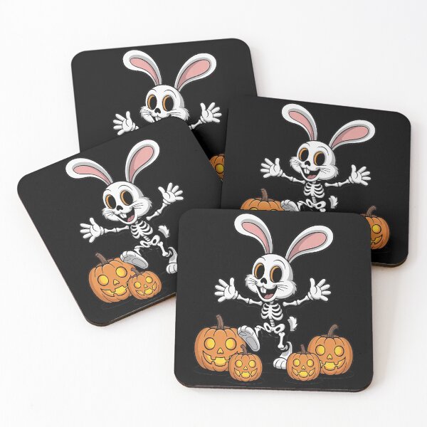 Item preview, Happy Skeleton Bunnys Halloween Dance Spooky Fun Vibes designed and sold by TeamLequid.