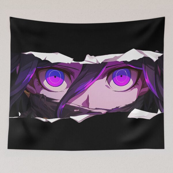 Item preview, Kokichi Ouma Danganronpa Eyes Peeker Torn Paper Purple Stare designed and sold by PMartistStudio.