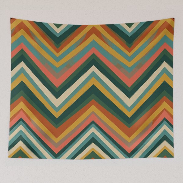 Item preview, Retro Boho Chevron Zig Zag Pattern - Earthy Autumn Tones designed and sold by Far Out Goods.