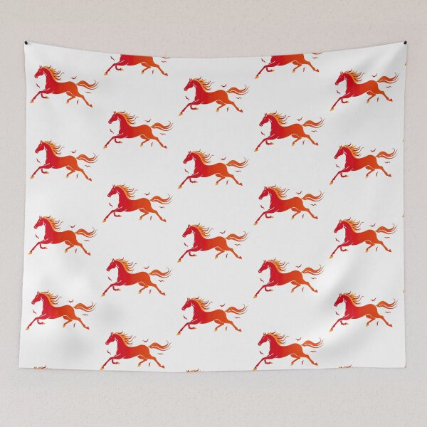 Item preview, Fiery Red Running Horse Bold Minimalist Animal Design designed and sold by OneLook.