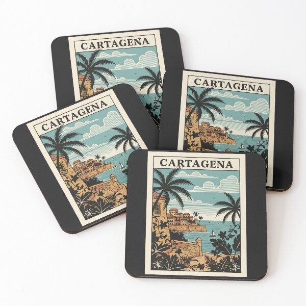 Item preview, Vintage Cartagena Travel Poster Colombia Tropical Retro Art designed and sold by Cipher & Soul.