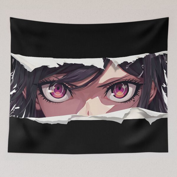 Item preview, Toko Fukawa Danganronpa Eyes Peeker Torn Paper Pink Mystery designed and sold by PMartistStudio.