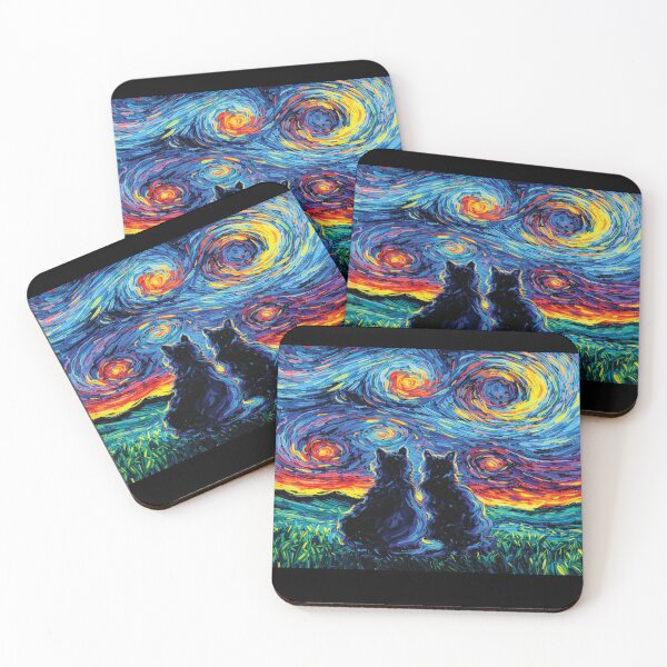Item preview, Funny Cats Starry Night - Van Gogh Feline Art designed and sold by DreamPup.
