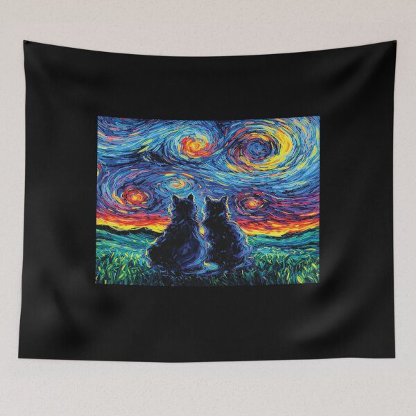 Item preview, Funny Cats Starry Night - Van Gogh Feline Art designed and sold by DreamPup.