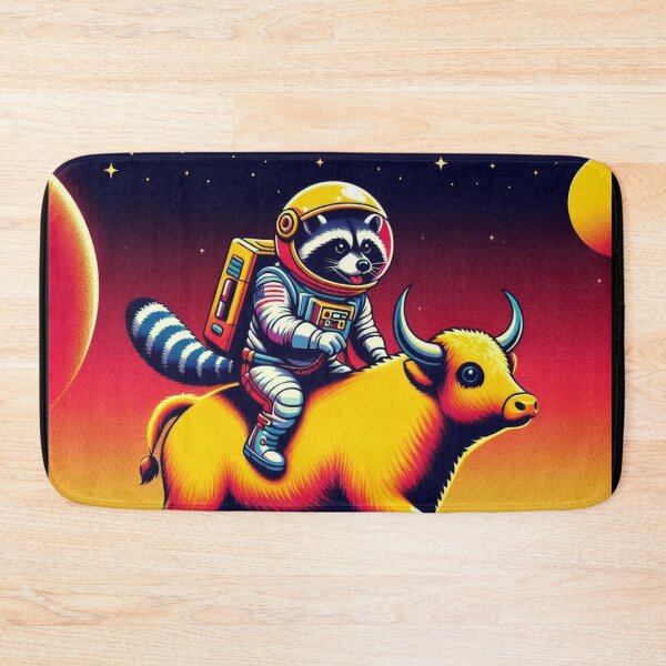 Item preview, Cosmic Raccoon – Surreal Bull Ride designed and sold by Dogandesighn.