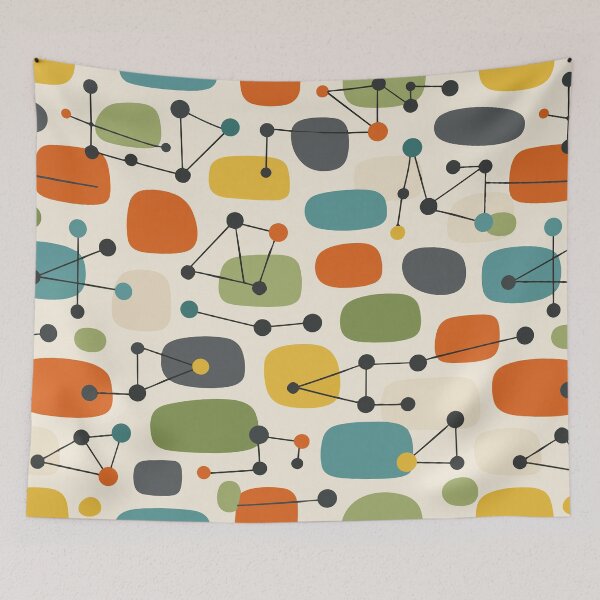 Item preview, Atomic Mid Century Modern Starburst - Retro 1950s Pattern designed and sold by Far Out Goods.