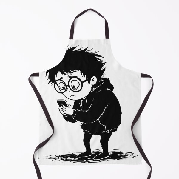 Artikelvorschau, Kinderhoodie Smartphone Einsamkeit Manga entworfen und verkauft von PixelStudioBe.
