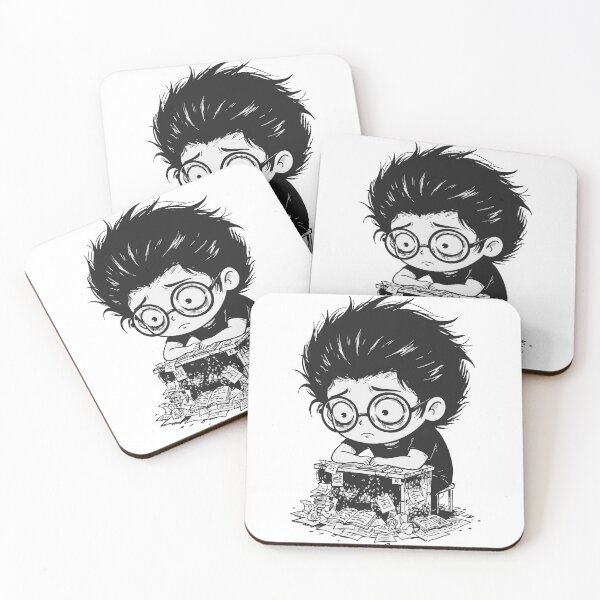 Item preview, Overwhelmed Student Stressed by Manga Exams designed and sold by PixelStudioBe.