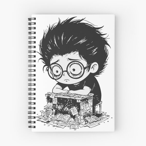 Item preview, Overwhelmed Student Stressed by Manga Exams designed and sold by PixelStudioBe.