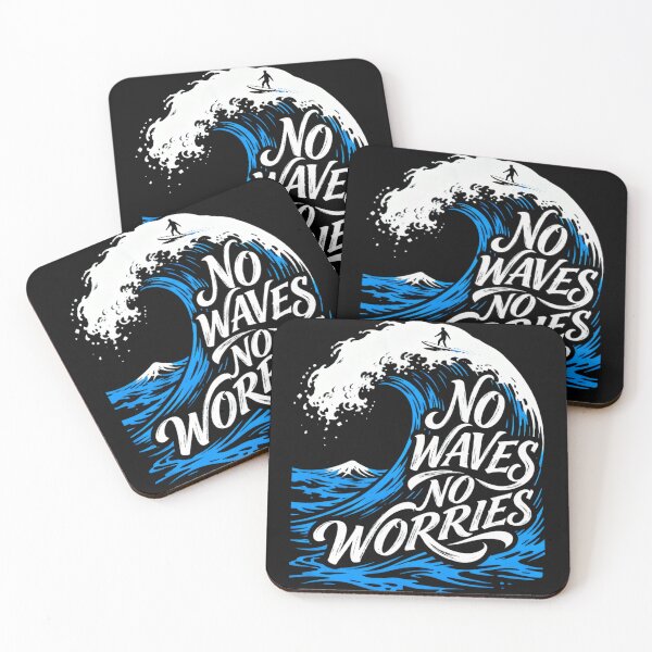 Item preview, No Waves No Worries T-Shirt – Surfing Streetwear Graphic Tee, Ocean Wave Design designed and sold by Maximilianos.
