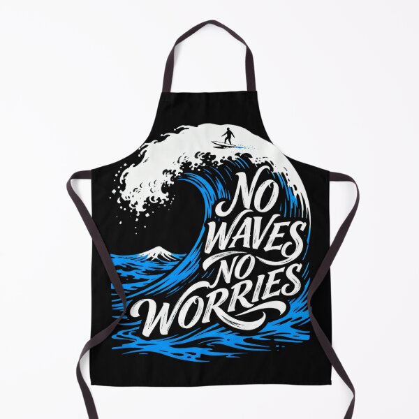 Item preview, No Waves No Worries T-Shirt – Surfing Streetwear Graphic Tee, Ocean Wave Design designed and sold by Maximilianos.