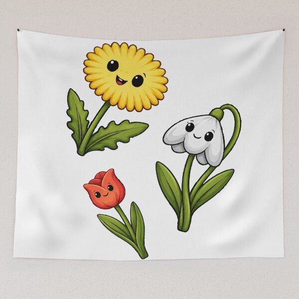 Artikelvorschau, Blumen-Team – Aufkleber mit Frühlingsblumen entworfen und verkauft von DKunic.