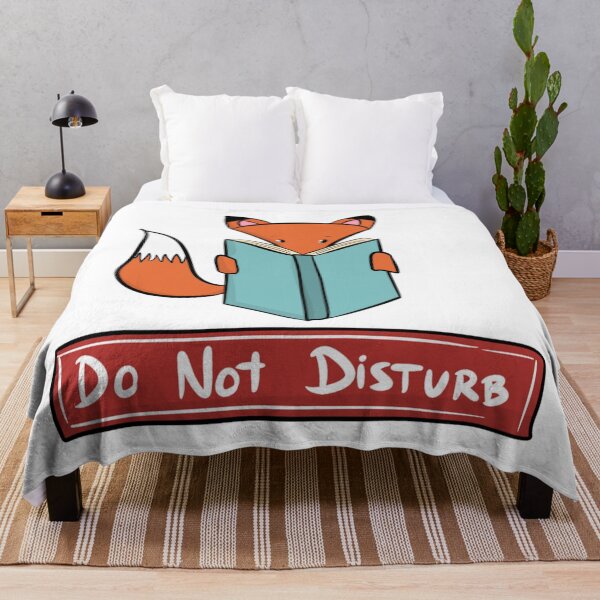 Item preview, Cute Fox Reading Book Do Not Disturb Sign Bookworm Introvert designed and sold by DesignFreakArt.