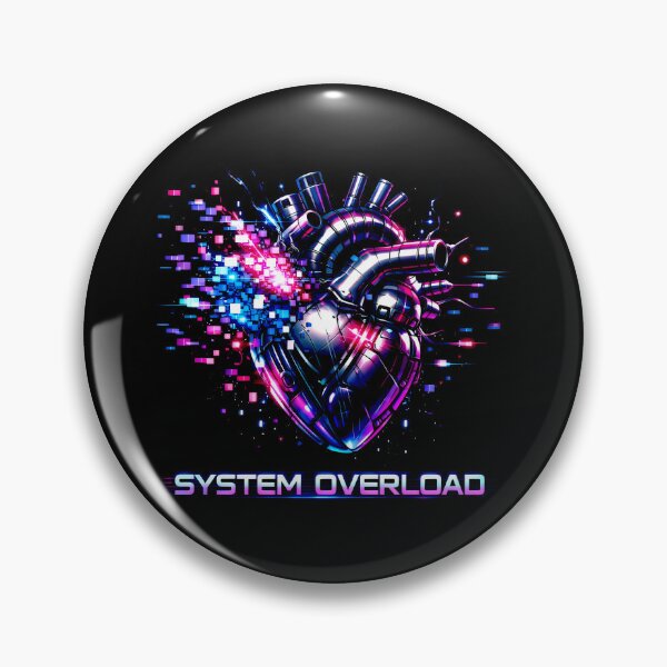 Item preview, System Overload Mechanical Heart Neon Glitch Art designed and sold by SplashTastic.