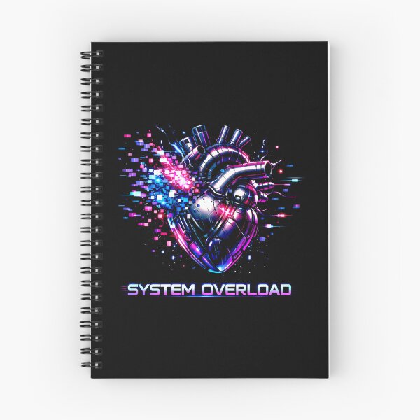 Item preview, System Overload Mechanical Heart Neon Glitch Art designed and sold by SplashTastic.