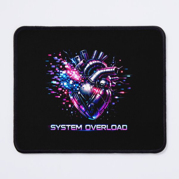 Item preview, System Overload Mechanical Heart Neon Glitch Art designed and sold by SplashTastic.