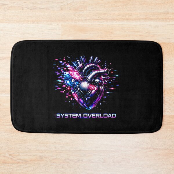 Item preview, System Overload Mechanical Heart Neon Glitch Art designed and sold by SplashTastic.