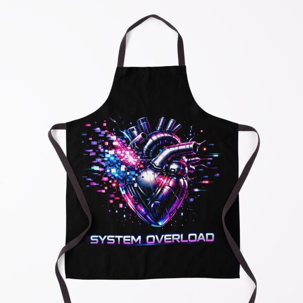 Item preview, System Overload Mechanical Heart Neon Glitch Art designed and sold by SplashTastic.