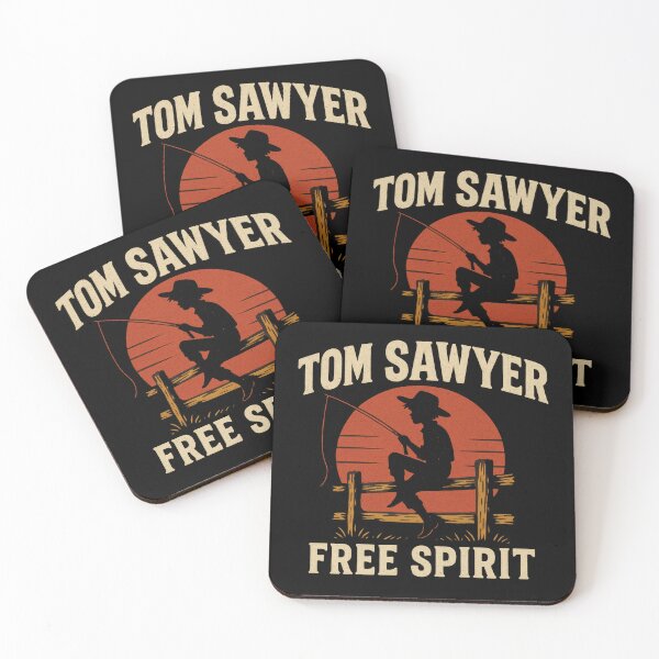 Item preview, Tom Sawyer Retro Sunset Fishing Vintage Art designed and sold by Retr0Tshirts.