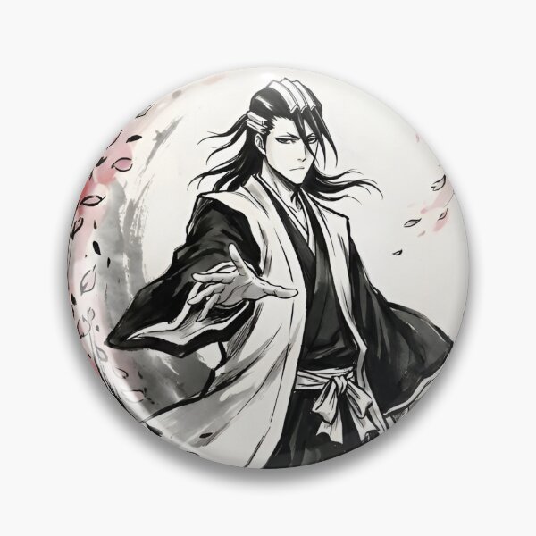 Item preview, Byakuya - Japanese Ink Anime Warrior with Sakura Art designed and sold by Dyan4.