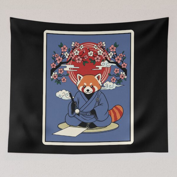 Item preview, Zen Cat Meditation Japanese Style Cherry Blossom Peaceful  designed and sold by JordynLadukeg65.