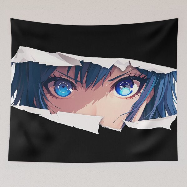 Item preview, Sayaka Maizono Danganronpa Blue Eyes Idol Peeker Torn Paper designed and sold by PMartistStudio.