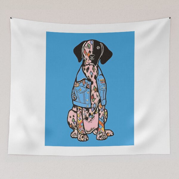 Item preview, Stylish German Shorthaired Pointer in Denim Vest designed and sold by lautir.