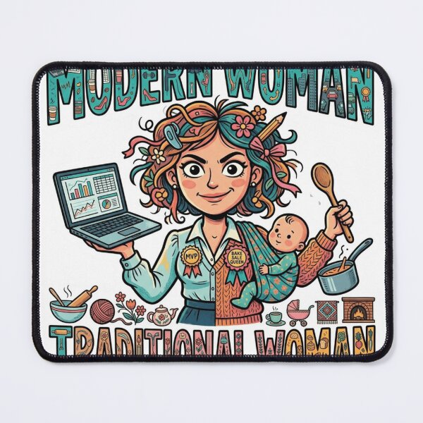Item preview, Modern Woman vs Traditional Woman Fusion designed and sold by Imaginarium of Chaos falcon88 .